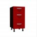 Corp inferior 40 cu 3 sertare metalice greutate Zebra rosu